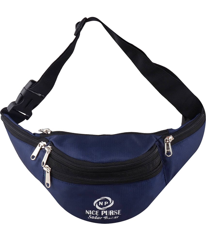 Nice Purse Polyester Blue Waist Pouch