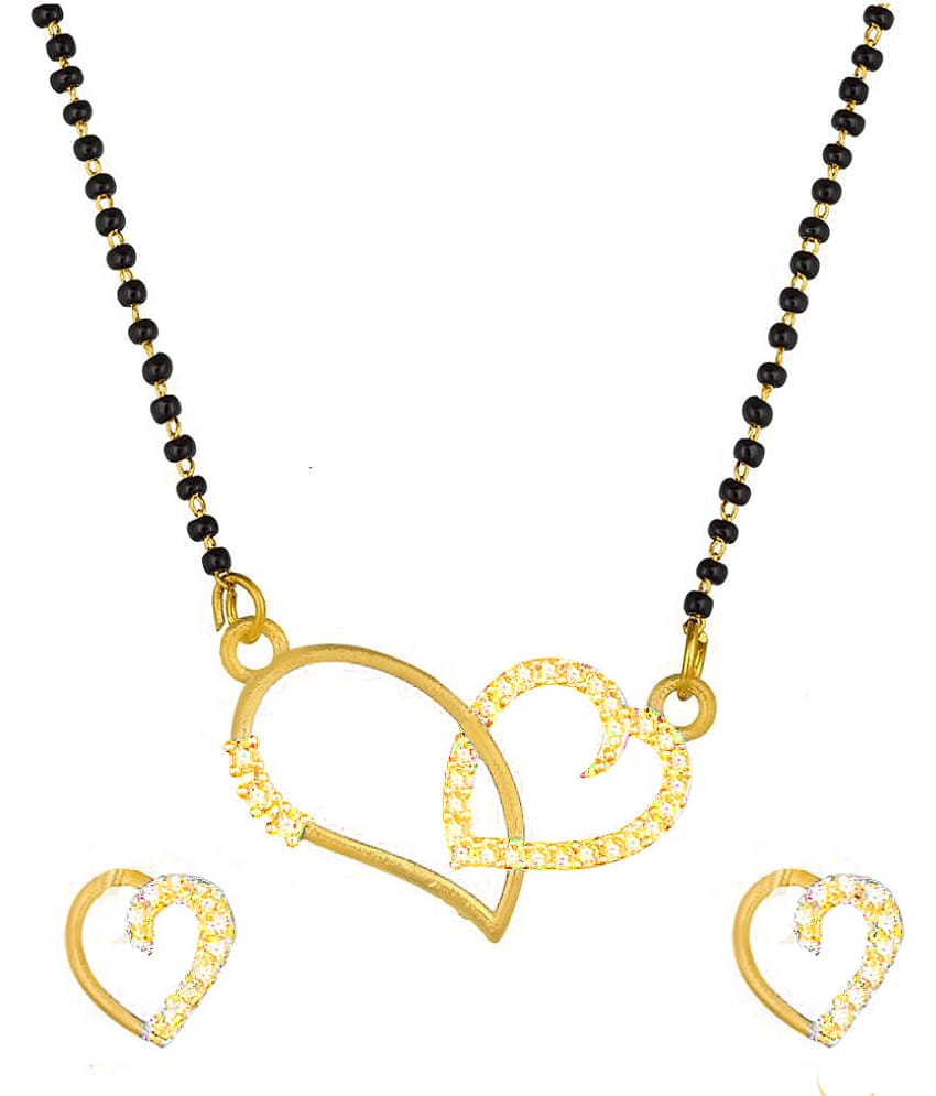 Darshini Designs - Golden Mangalsutra Set ( Pack of 1 )