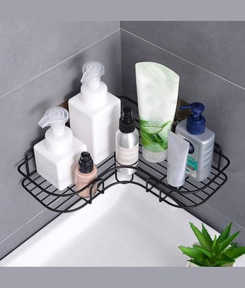 Self-Adhesive Metal Bathroom Corner Rack Storage Shelves, Bathroom Storage Rack Corner, Steel Bathroom Corner Shelf Organizer Storage, Bathroom Shelf/Shelves Corner (Modern)