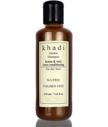 Khadi Henna and Tulsi Extra Conditioning SLS and Parabens Free Shampoo 210 ml