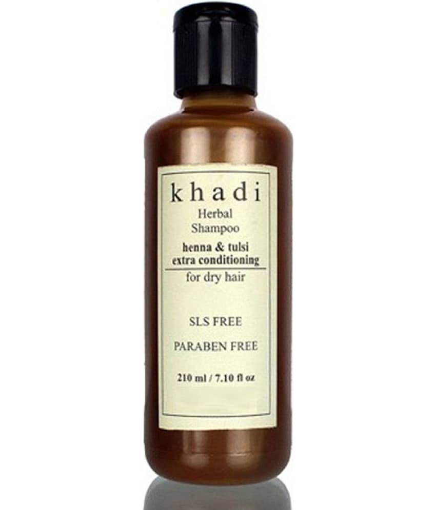 Khadi Henna and Tulsi Extra Conditioning SLS and Parabens Free Shampoo 210 ml
