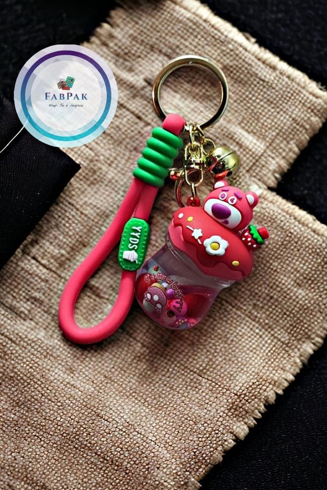 FABPAK Bubble Tea Keychain Rose