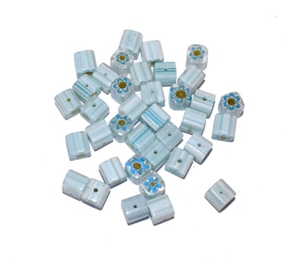 Chevron Glass  beads, 6-layer glass chevron beads, Venetian chevron, trade bead Venetian, African trade bead, vintage Murano glass beads , BWSRON-033-Per Packet of 48 Pieces (50 Gram) / 8X8 MM