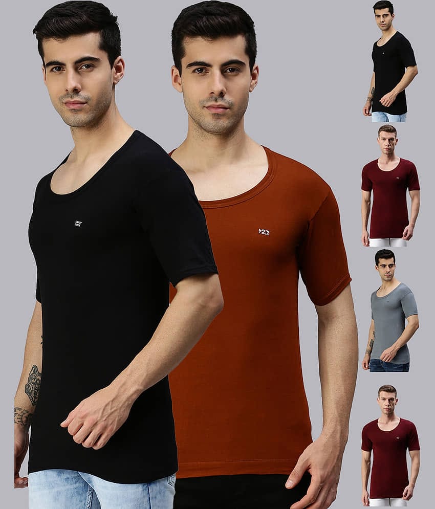 Pack of 6 Lux Cozi - Multi Cotton Blend Men's Vest