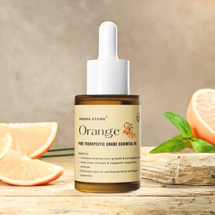 Orange Essential Oil 100% Pure & Therapeutic Grade Uplifting Mood Glowing Skin Natural Air Freshener 30 ML