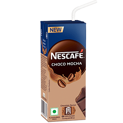Nescafe Choco Mocha Cold Coffee - Flavoured Milk, Ready To Drink, 180 ml Tetra Pack