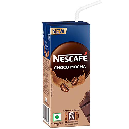 Nescafe Choco Mocha Cold Coffee - Flavoured Milk, Ready To Drink, 180 ml Tetra Pack