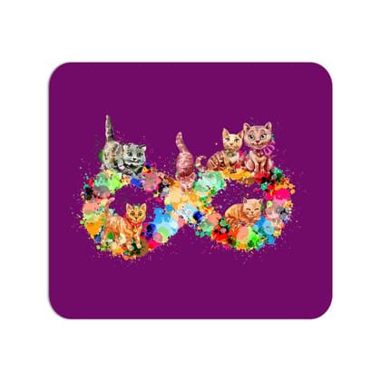 Infinity Cat Love Mouse Pad