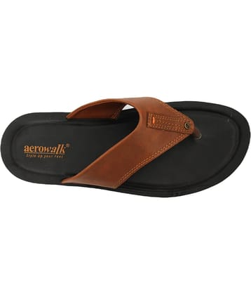 Aerowalk - Tan Men's Thong Flip Flop
