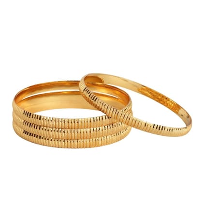 Matte Gold-plated Handcrafted Bangles