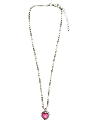 Ishkaara Pink Heart Crystal Chain