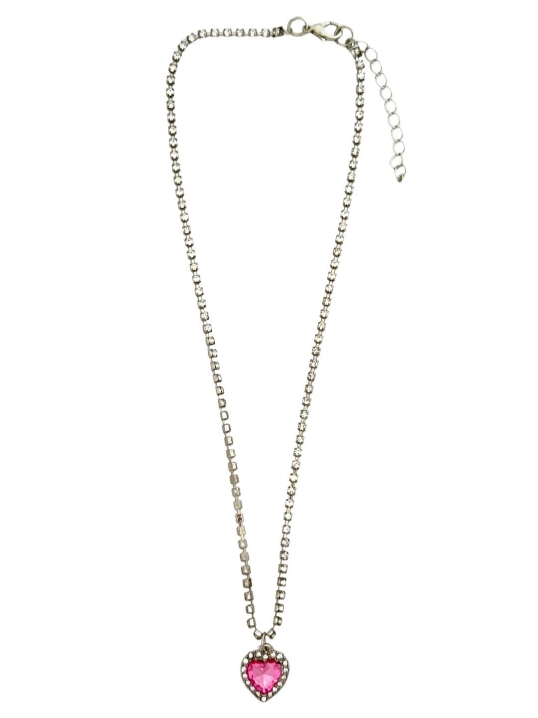 Ishkaara Pink Heart Crystal Chain