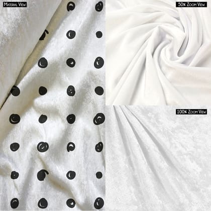 ArtzFolio Black Polka Bolster Cover Booster Cases | Concealed Zipper Opening-Bolster Cover; Luxurious Velvet / 16inch Width x 6" Diameter; SINGLE; No Filler