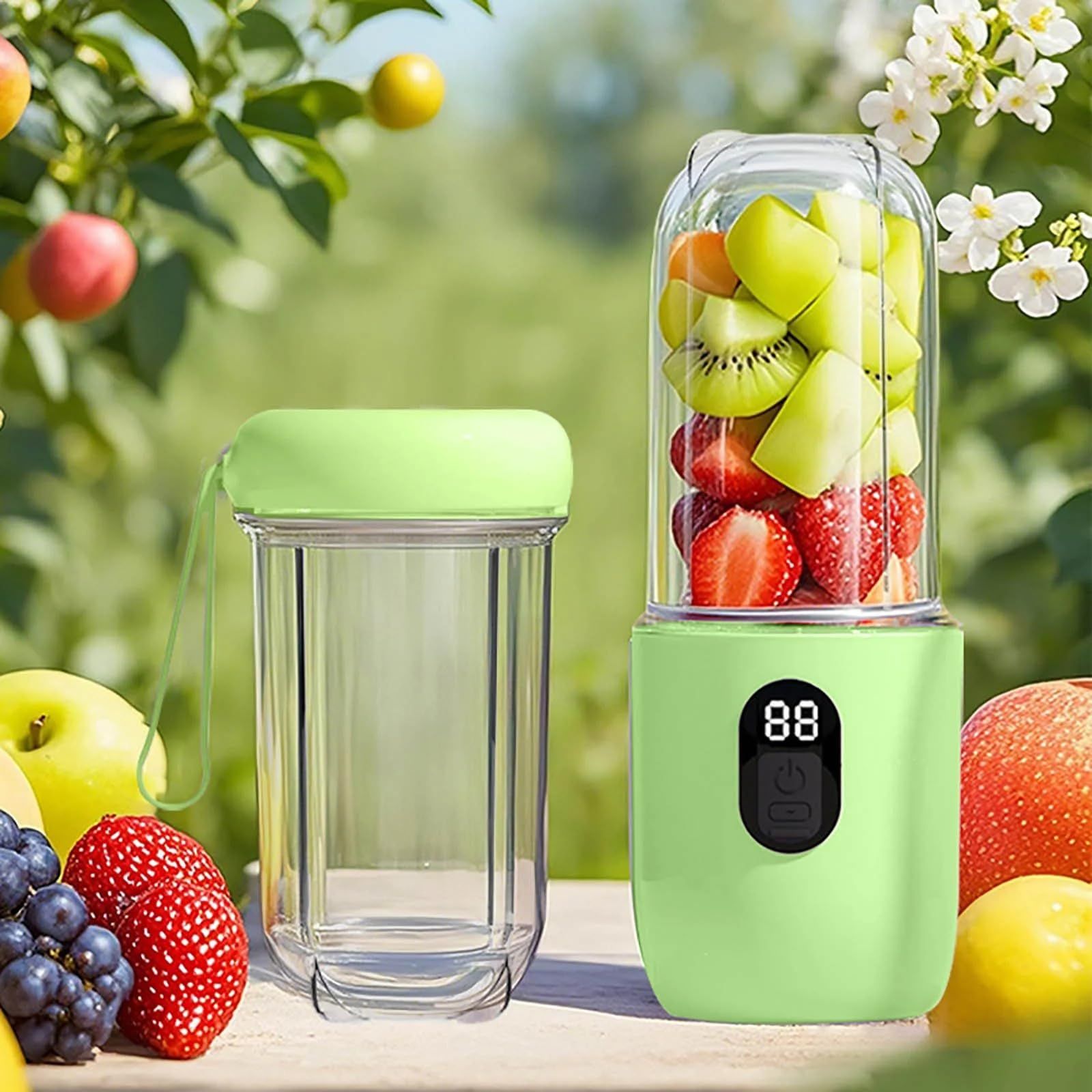Qlect Portable Blender Electric Juicers Fruit Mixers USB Rechargeable Smoothie Mini Personal Juicer 16 Blades 3Gears With 1500 Mah Rechargeable Battery-Smoothie Blender Qlect Portable Blender Electric Juicers Fruit Mixers USB Rechargeable Smoothie Mini P