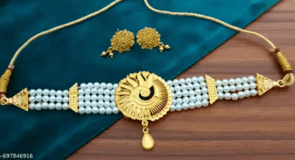 Pearl and Golden choker set