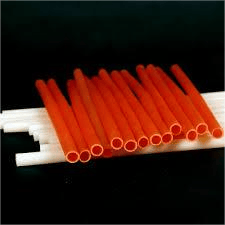 Edible Straw 6.5mm Dia x 210mm Length - Orange Pack of 100