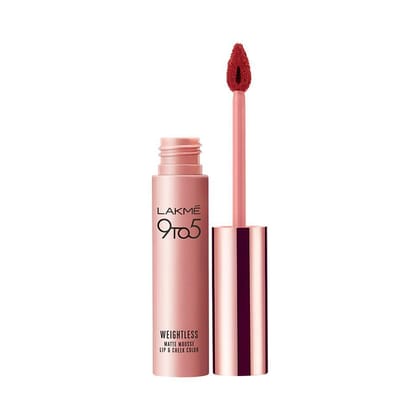 Lakme 9 to 5 Weightless Mousse Lip & Cheek Color, Coca Soft, 9 g