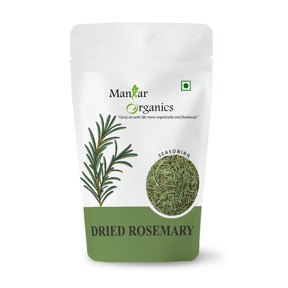 ManHar Organics Dried Rosemary Leaves 50gm | Aromatic Herb for Cooking, Seasoning, Marinades & Baking | Mediterranean Flavor | Rosemary Herbal Tea for Hair Growth