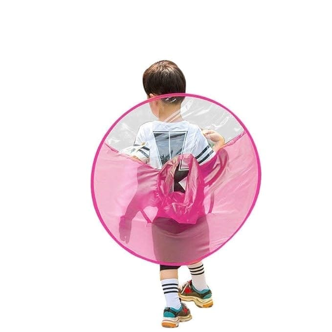 UFO Foldable Raincoat | Folding Umbrella | Creative Gifts | Hat Umbrella for Rain | Free Size | Pink