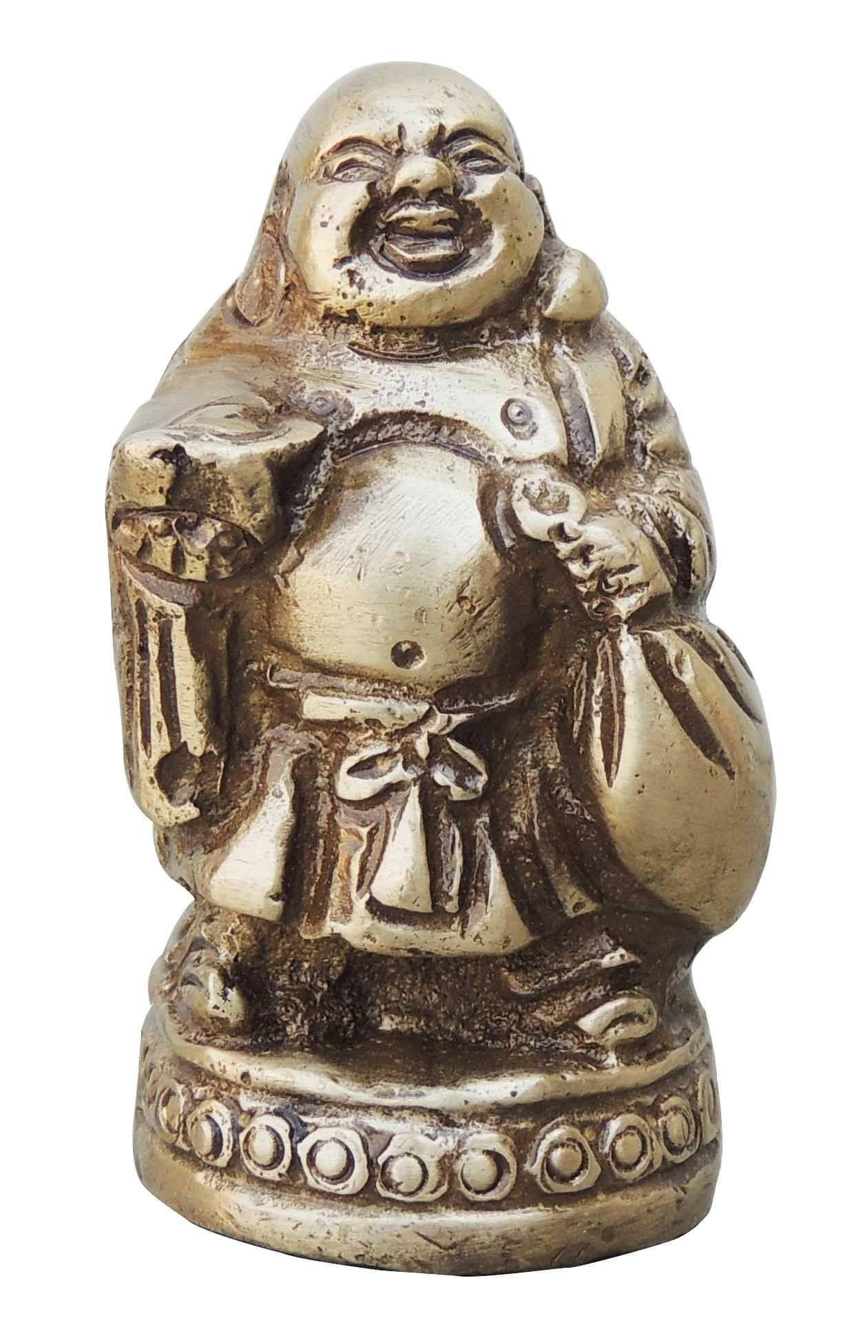 Brass Showpiece Laughing Buddha Statue  - 1.4*1.3*2.5 inch (BS963 A)
