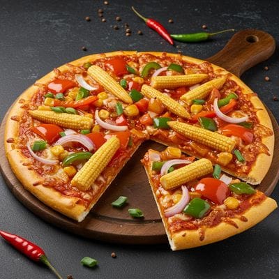 Schezwan Veg Pizza