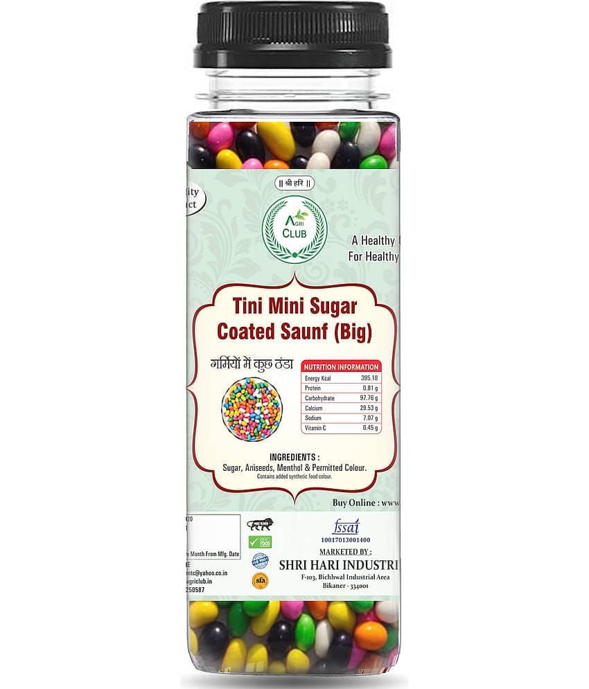 Agri Club Tini Mini Sugar Coated Saunf (Big) 240gm pack of 2 (Each 120gm)