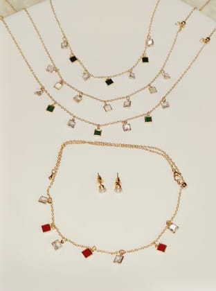 Silver/Gold/Rose Gold Plated Choker Necklace- NK 2447