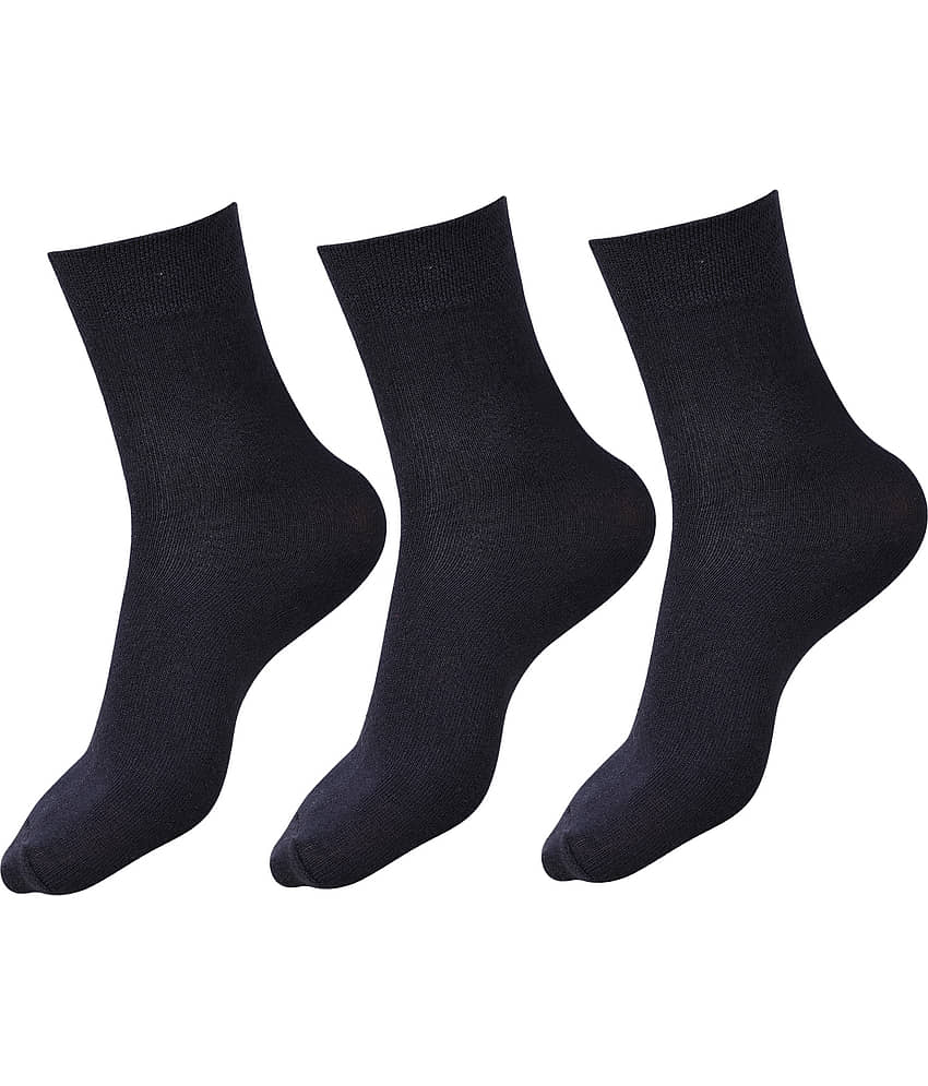 Dollar - Black Cotton Boy's Thumb Socks ( Pack of 3 )