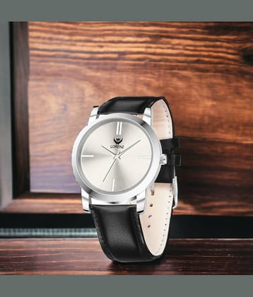 Lorenz Black Leather Analog Men's Watch