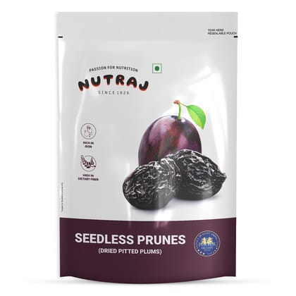 Nutraj Dried Pitted Prunes (Dried Seedless Plums) 200gm