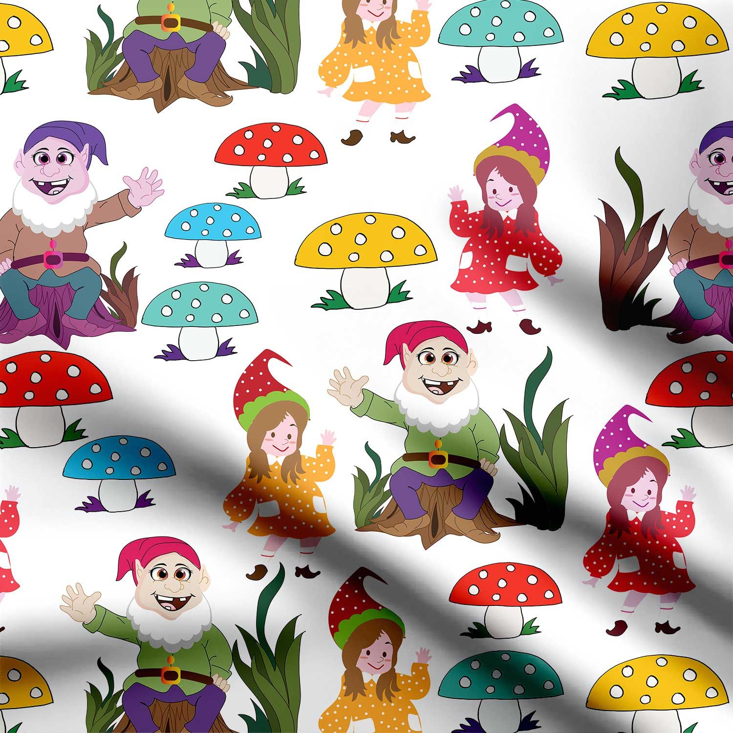 Elf land Print Fabric-Pashmina