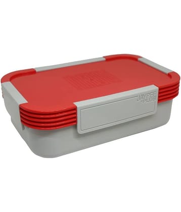 Jaypee Plus Stainless steel lunch box Taurus- 2 Pieces  900 ml  Red