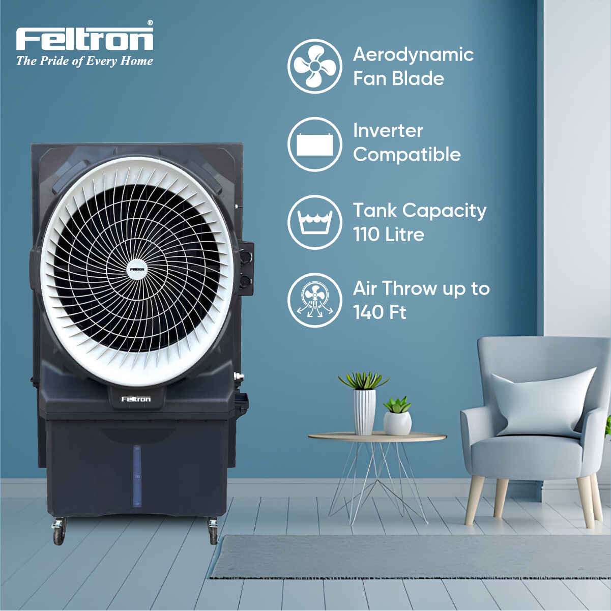 Feltron 110 Ltr Commercial Air Cooler (Turbo Cool Plus)