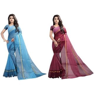 SVB Saree Multicolour Art  Silk Saree With Blouse Piece