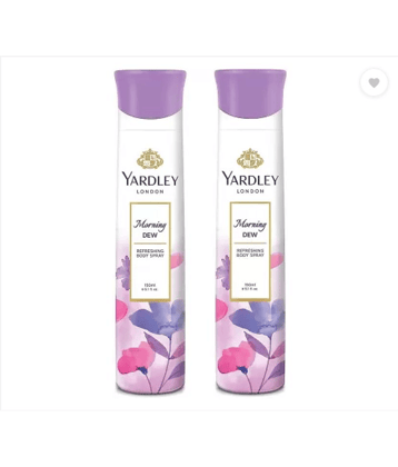 Yardley London Women Morning Dew Deodorant Spray - For Women , 150ML Each (Pack of 2)