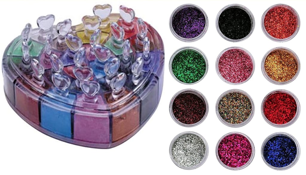 Elecsera Multicolor Shining Eye shadow Shimmer/Glitter Powder 36 Pcs (Multicolor) - Makeup - Eyes | Buy online on ZillyBuy