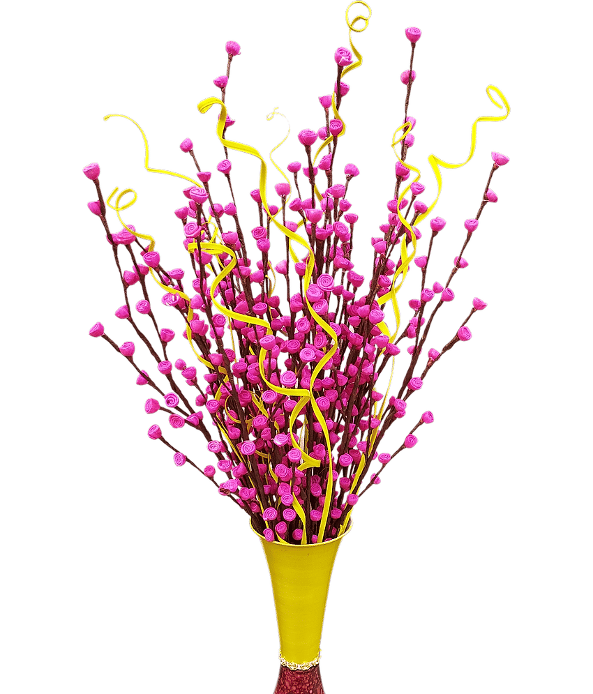 Fab n Style Rose Pink Artificial Flowers Bunch (16 Sticks)