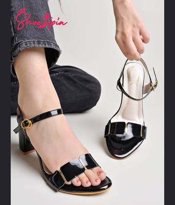 Shoetopia Girls Black Heels