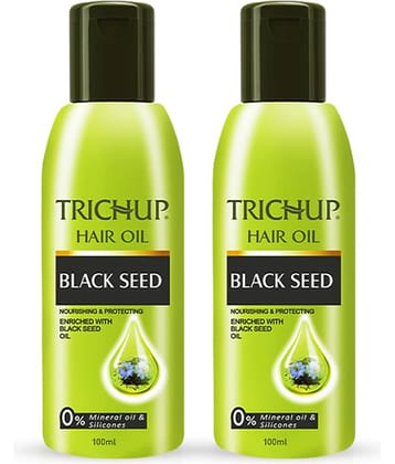 Trichup Black Seed Hair Oil 100ml Pack of 2 | Herbal Nourishing Oil for Strong, Smooth & Healthy Hair | Reduces Hair Fall