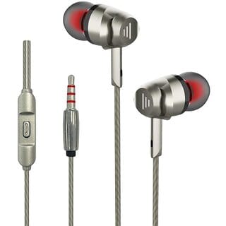 DIGIMATE Beats 2.0 In Ear Wired Earphone With Mic, 3.5 mm Audio Jack, 10 Mm Driver, Phone/Tablet Compatible (Silver, DGMGO5-008).
