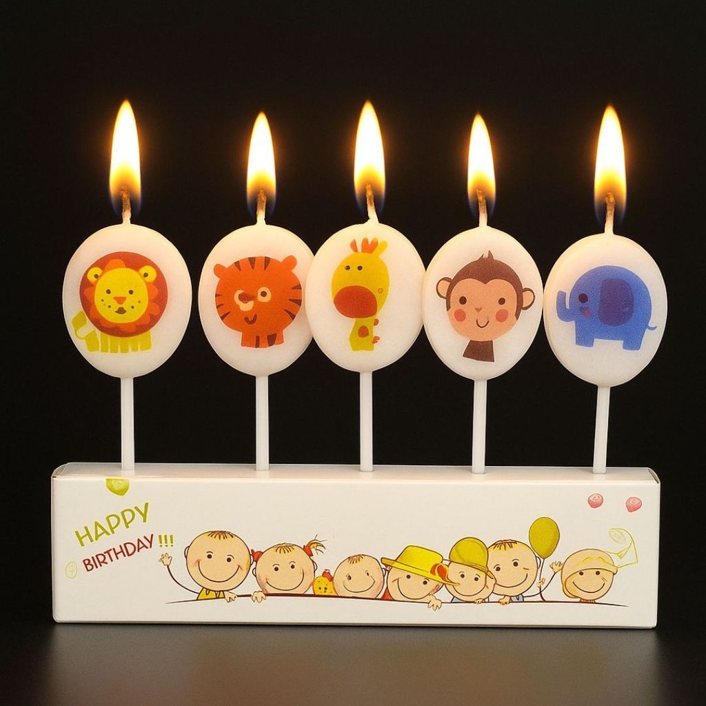 Jungle Animal Theme Birthday Candle - 5PC - Party and Festive Needs | Buy online on ZillyBuy