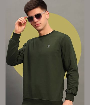 THE CASUALS Cotton Blend Round Neck Men's Sweatshirt - Green ( Pack of 1 )