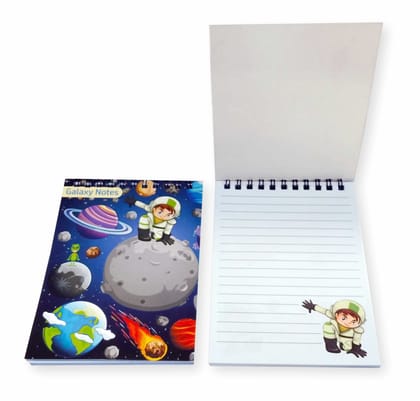 Kids Galaxy Space Astronaut Printed Ruled Laminated Cover Colourful Notepad, 32 Pages, (Size: 5.8 x 4 inch) -  10