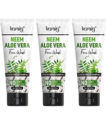 KURAIY Face Wash Soothing Clear Calming Facial Cleanser 225ml pack of 3