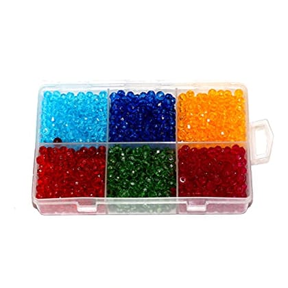 10 Pcs, Acrylic Crystal Beads  DIY Kit for Jewellery Making, Beading, Embroidery and Art and Crafts, Size 4mm-MultiColor