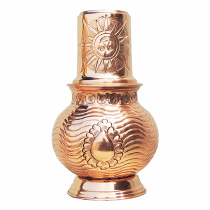 Copper Lota With Glass (BCMAS103 C)