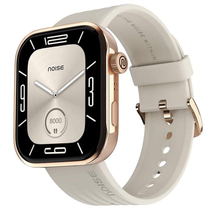 Noise Colorfit Pro 5 Smart Watch 1.85" AMOLED Display, BT Calling, New DIY Watch Faces, Smart Dock Design, Emergency SOS Tech, Emoji Support, 5X Faster Data Transfer, Instacharge?? (Starlight Gold) Noise Colorfit Pro 5 Smart Watch 1.85" AMOLED Display, B