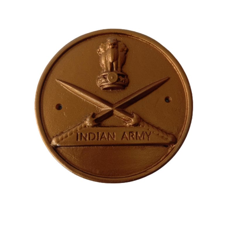 6 Inches INDIAN ARMY  Wall Plaque - Wall Decor (5390)