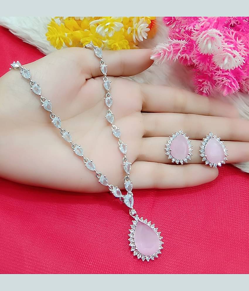 Ladymania Teal Alloy Necklace Set ( Pack of 1 )