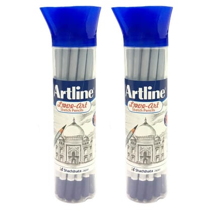 Artline Sketch Pencil Set Of 20 Jar (GRADE 4B X 2) | For Drawing, Sketching, Hatching, Shading | Ultra Dark and Super Smooth